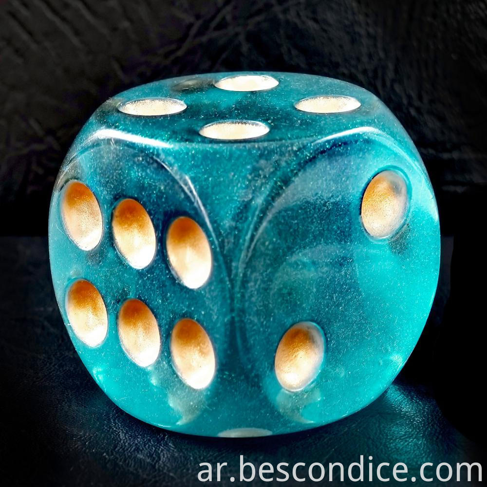 Solid Acrylic 40mm Jumbo Dice 6 Sided 4